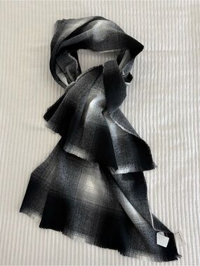 Black Plaid Scarf